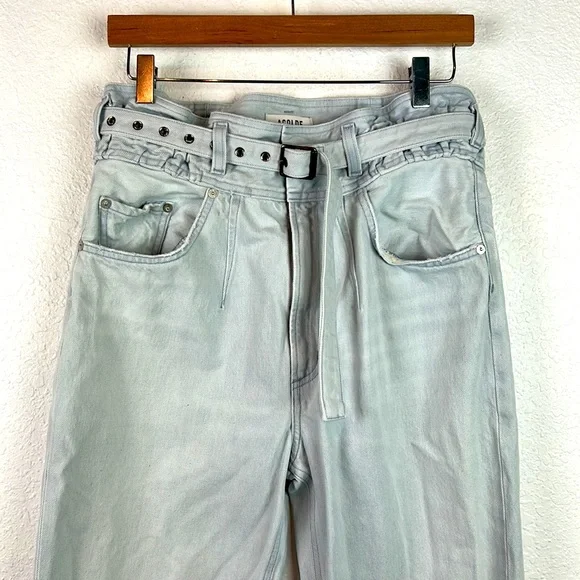 Agolde Riya Tappered paper bag high waist baggy jeans Size 27 - Picture 6 of 10